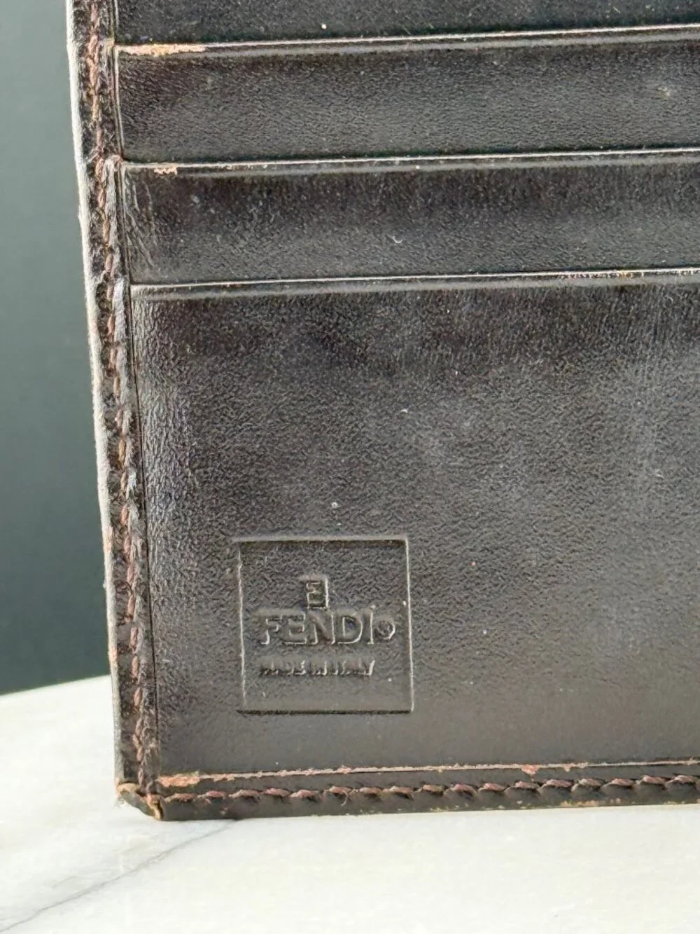 Fendi Zucca FF Monogram Bifold Wallet Authentic Vintage